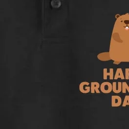 Awesome And Funny Happy Groundhog Day Dry Zone Grid Performance Polo