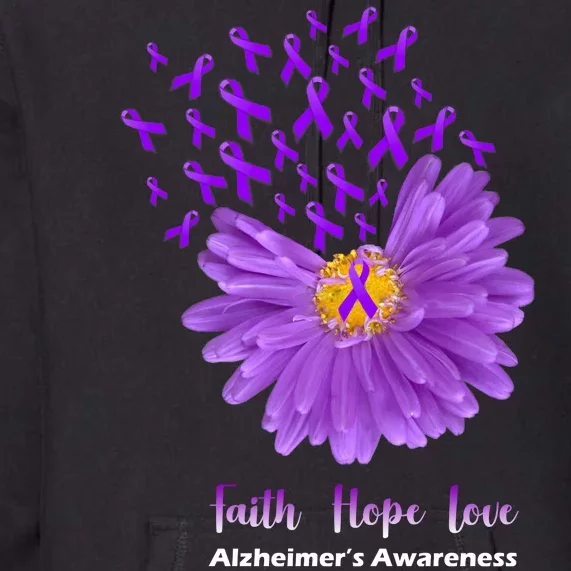 Alzheimer's Awareness Faith Hope Love Premium Hoodie