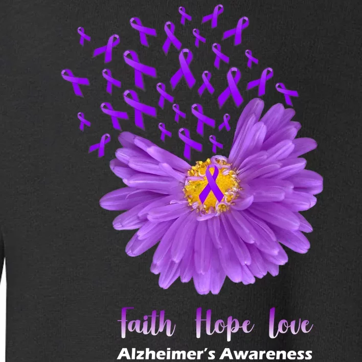 Alzheimer's Awareness Faith Hope Love Toddler Sweatshirt