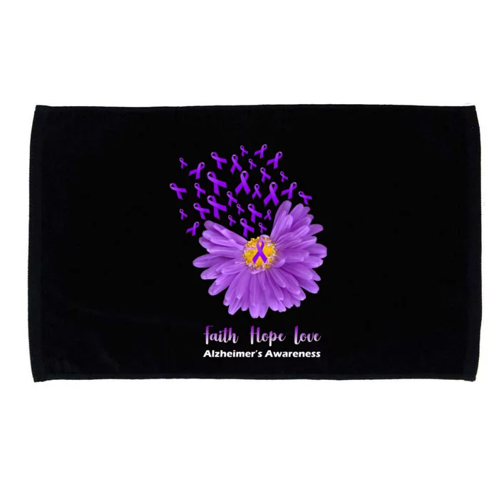 Alzheimer's Awareness Faith Hope Love Microfiber Hand Towel