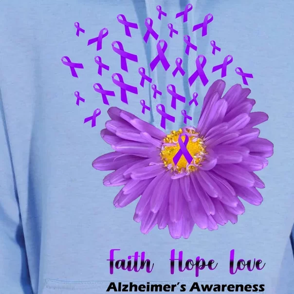 Alzheimer's Awareness Faith Hope Love Unisex Surf Hoodie