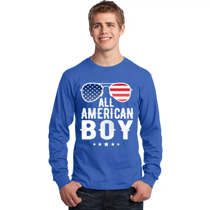 All American Freedom Usa July 4th Retro Cool Gift Long Sleeve Shirt