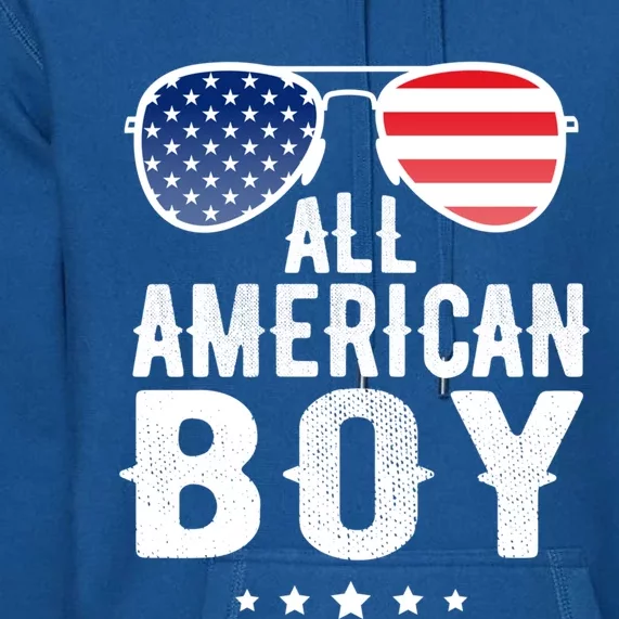 All American Freedom Usa July 4th Retro Cool Gift Premium Hoodie