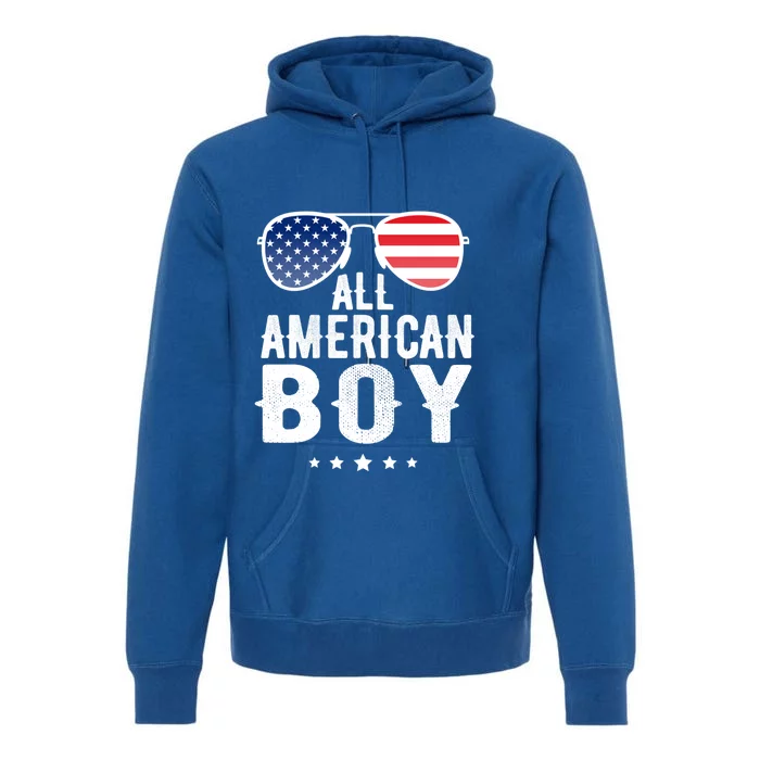 All American Freedom Usa July 4th Retro Cool Gift Premium Hoodie