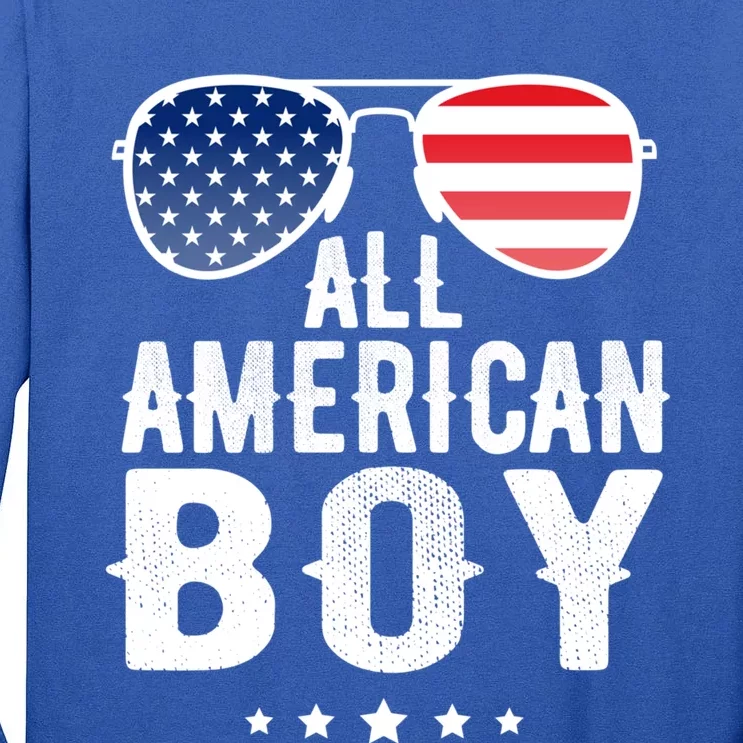 All American Freedom Usa July 4th Retro Cool Gift Tall Long Sleeve T-Shirt