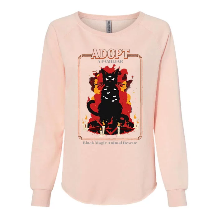 Adopt A Familiar Creepy Animal Haloween Costume Womens California Wash Sweatshirt