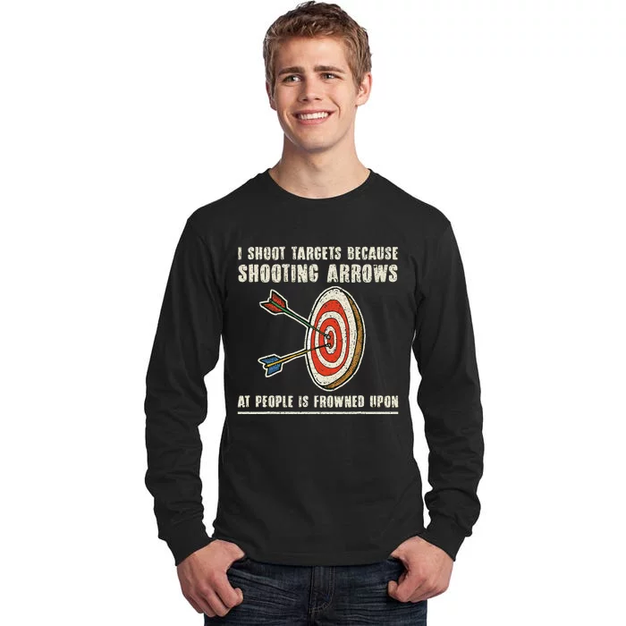 Archery Archer Funny Bowman Bow Archer Tall Long Sleeve T-Shirt