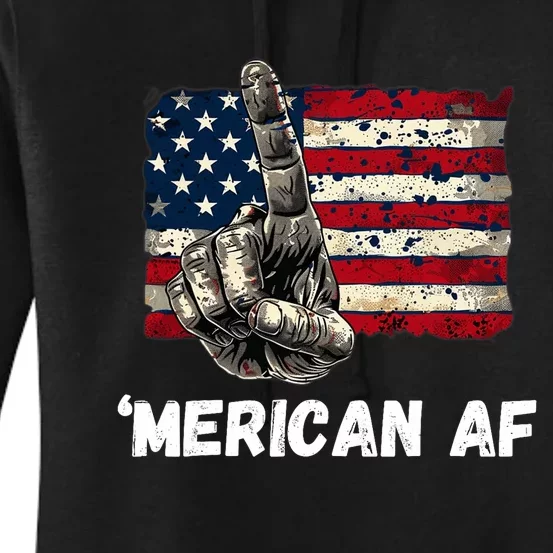 American’Merican Af Flag 4th Of July Patriotic Gift Women's Pullover Hoodie