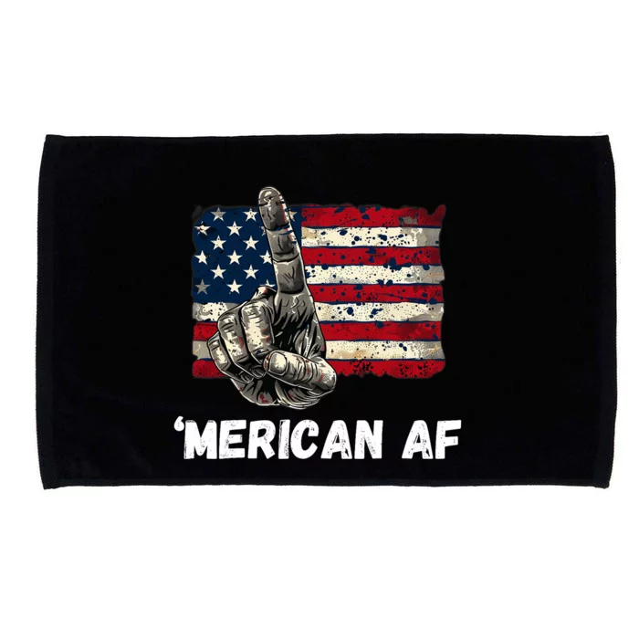 American’Merican Af Flag 4th Of July Patriotic Gift Microfiber Hand Towel