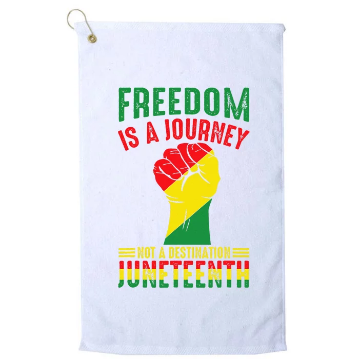 African American Freedom Is A Journey Juneteenth Platinum Collection Golf Towel