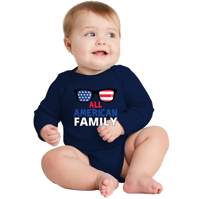 All American Family Day Baby Long Sleeve Bodysuit