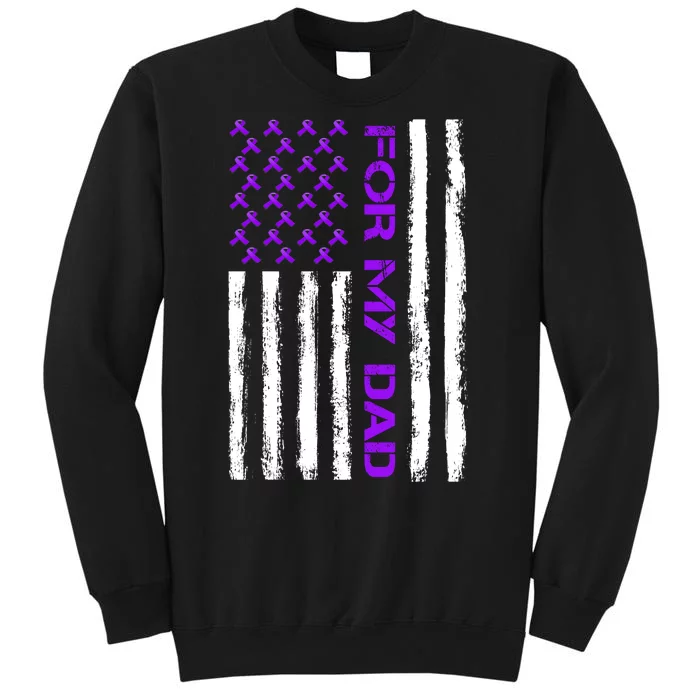 Alzheimer's Awareness For My Dad Support Flag Sweatshirt