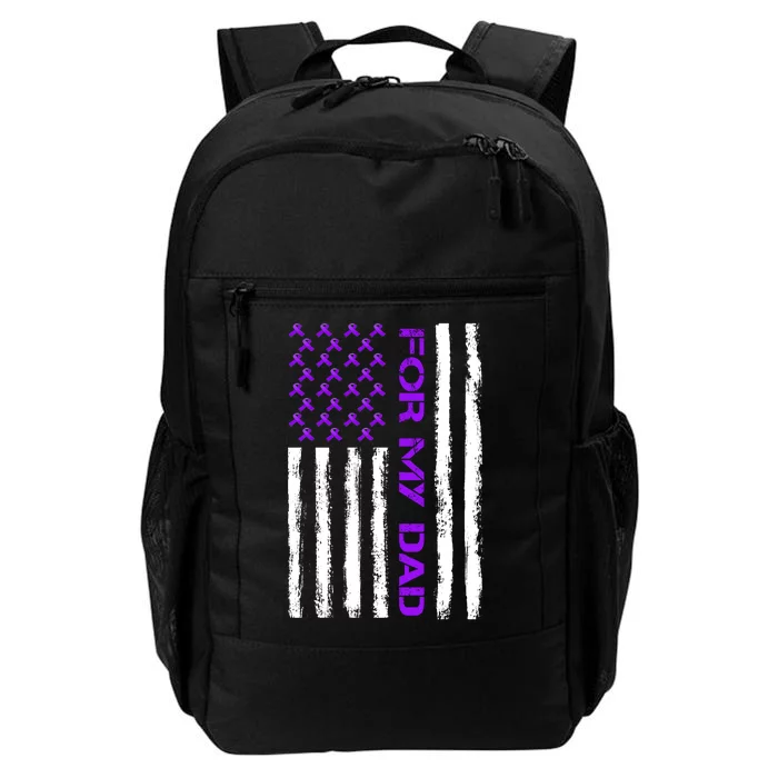 Alzheimer's Awareness For My Dad Support Flag Daily Commute Backpack