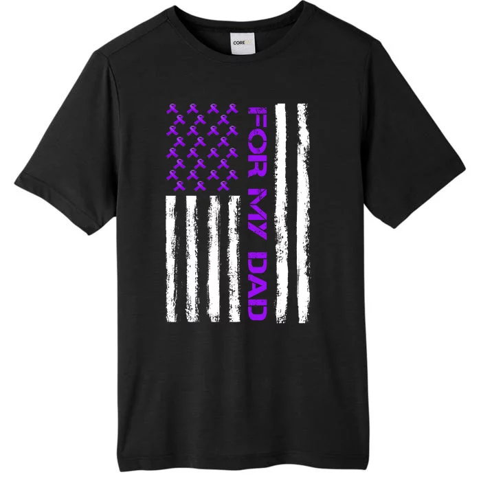 Alzheimer's Awareness For My Dad Support Flag ChromaSoft Performance T-Shirt