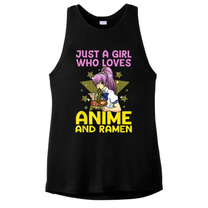 Anime Art For Women Teen Girls Anime Merch Ramen Anime Lover Shirt Ladies Tri-Blend Wicking Tank