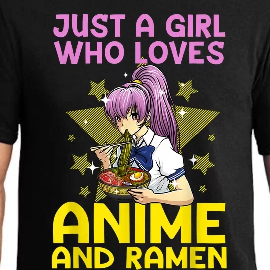 Anime Art For Women Teen Girls Anime Merch Ramen Anime Lover Shirt Pajama Set