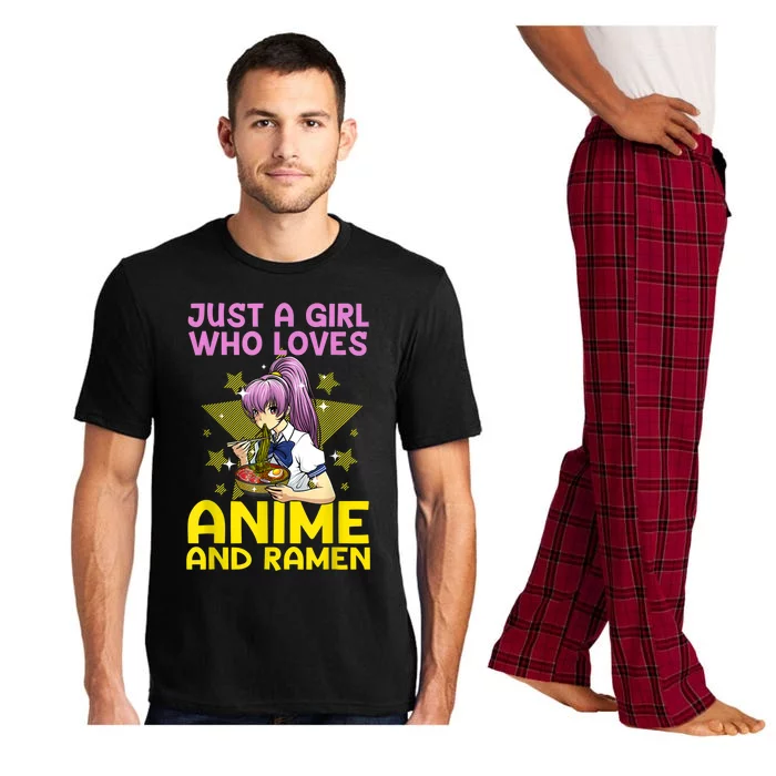 Anime Art For Women Teen Girls Anime Merch Ramen Anime Lover Shirt Pajama Set