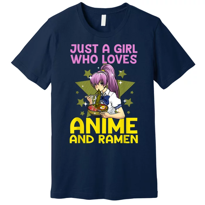 Anime Art For Women Teen Girls Anime Merch Ramen Anime Lover Shirt Premium T-Shirt