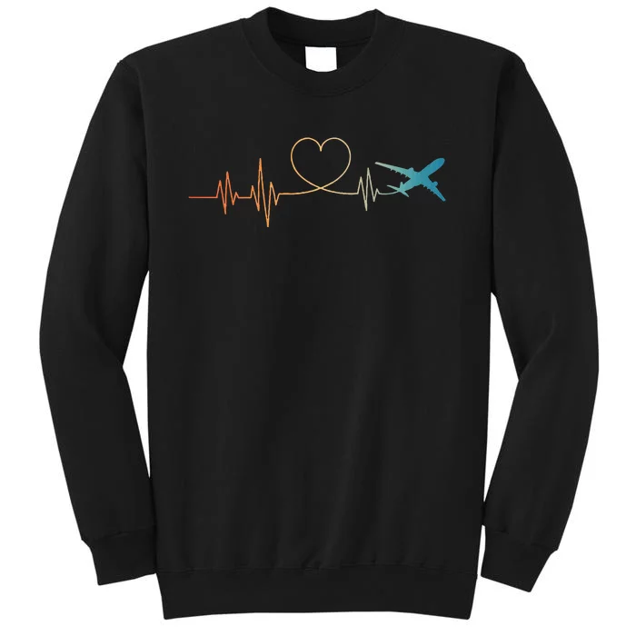 Airplane Art For Aviation Instructor Airline Pilot Tall Sweatshirt