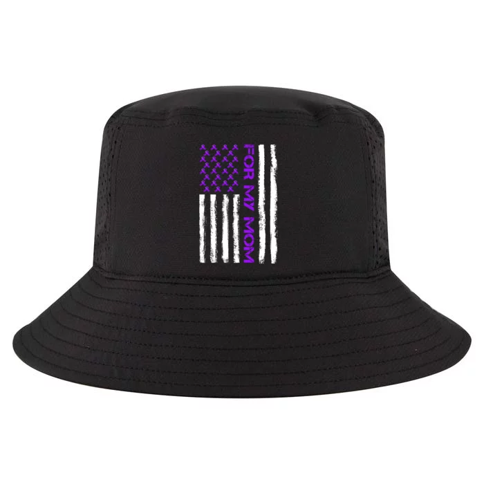 Alzheimer's Awareness For My Mom Support Flag Cool Comfort Performance Bucket Hat