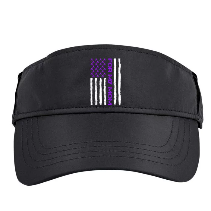 Alzheimer's Awareness For My Mom Support Flag Adult Drive Performance Visor