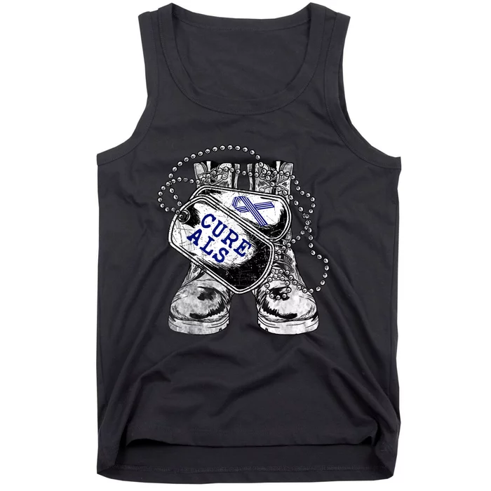 ALS Awareness For Military Veteran Tank Top