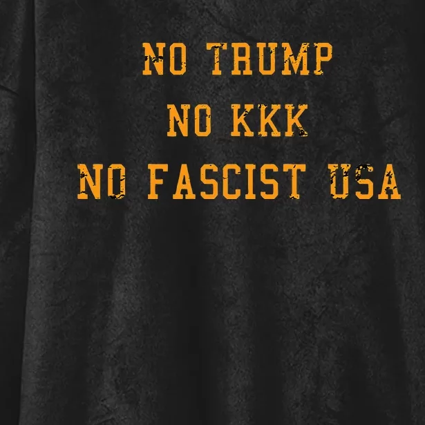 Antitrump Antifascism For Resist Movement Hooded Wearable Blanket