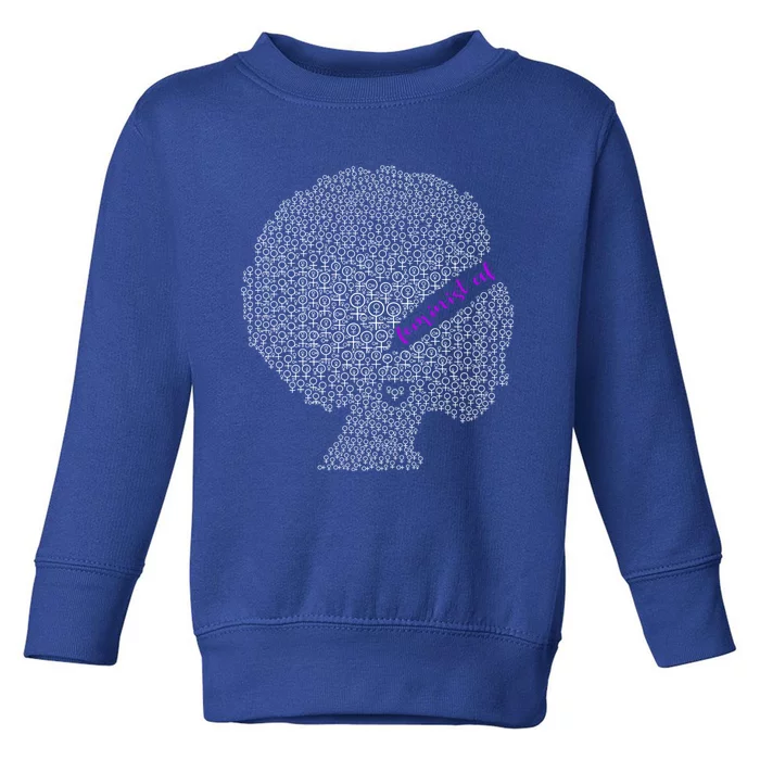 African American Feminist Af Cute Gift Black Feminism Gift Toddler Sweatshirt