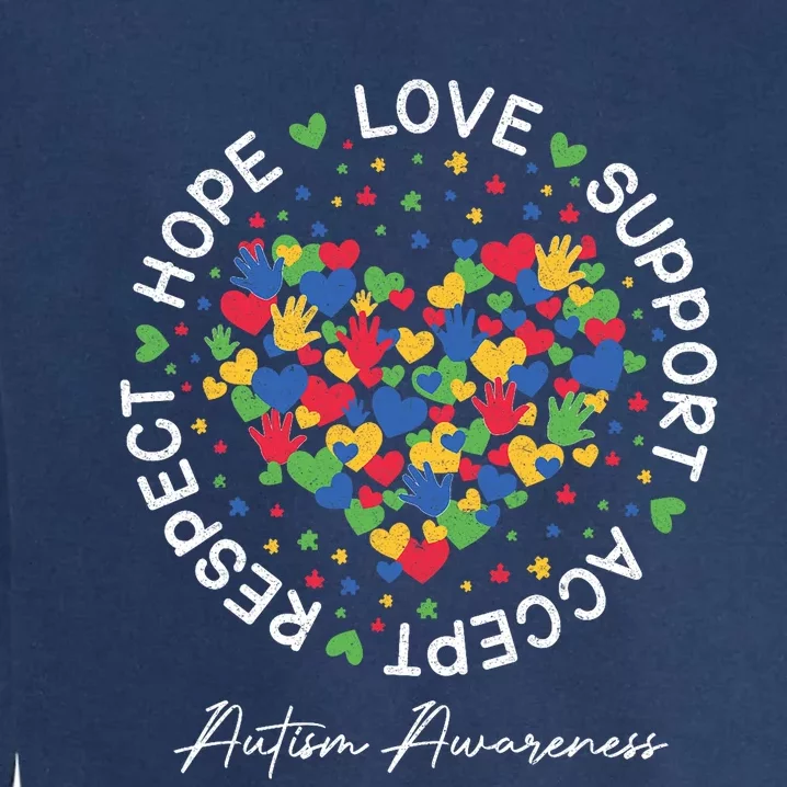 Autism Awareness For Mom Support Autism Garment-Dyed Sweatshirt