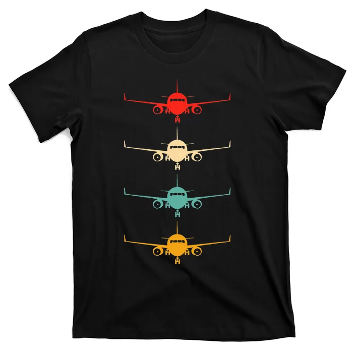 Aviation Airplane Flying Airline Funny Vintage Pilot T-Shirt