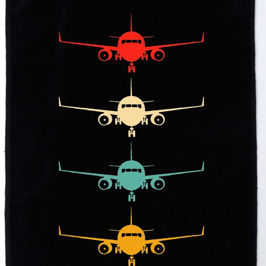 Aviation Airplane Flying Airline Funny Vintage Pilot Platinum Collection Golf Towel