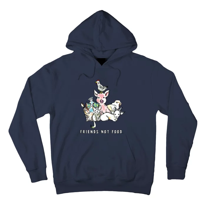 Animals Are Friends Not Food Pig Cow Vegan Vegetarian Hoodie