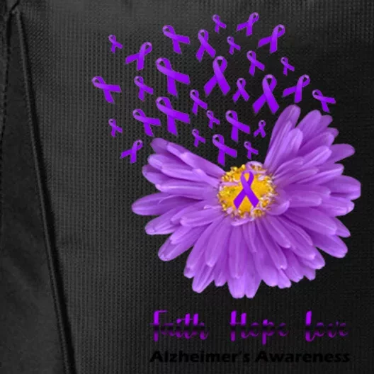 Alzheimer's Awareness Faith Hope Love City Backpack