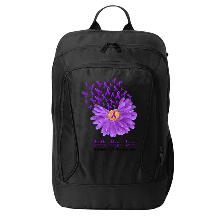 Alzheimer's Awareness Faith Hope Love City Backpack