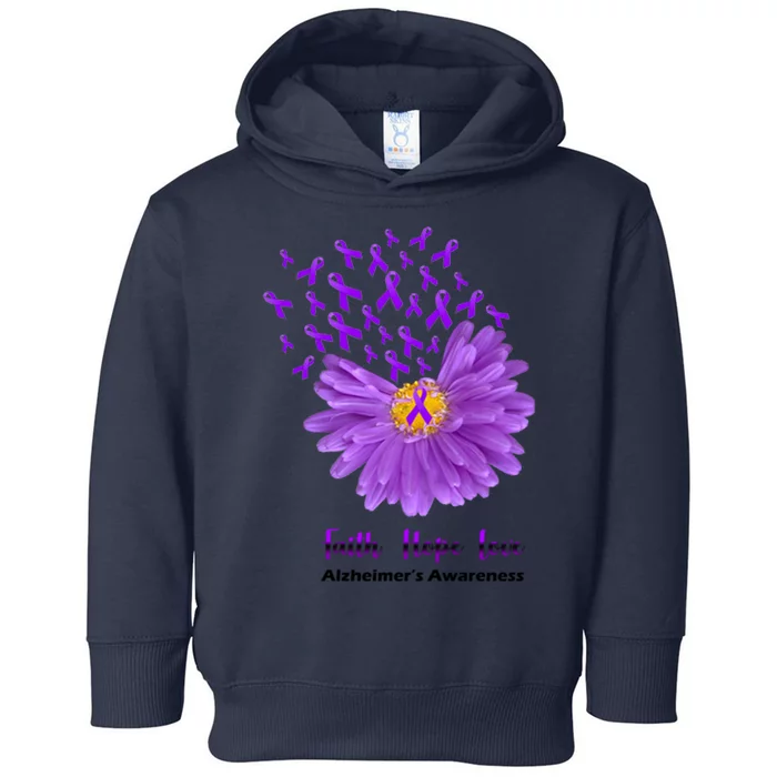 Alzheimer's Awareness Faith Hope Love Toddler Hoodie