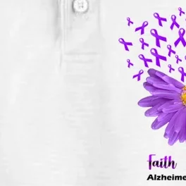 Alzheimer's Awareness Faith Hope Love Dry Zone Grid Performance Polo