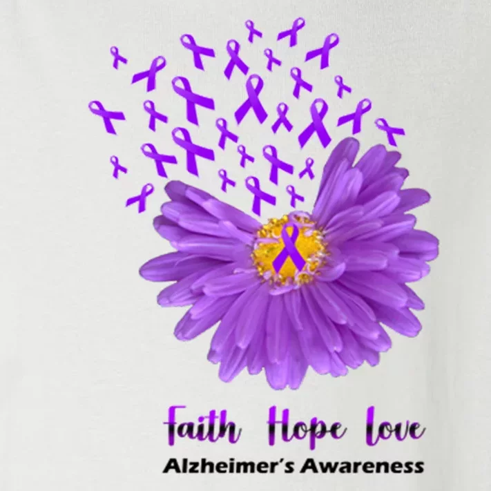 Alzheimer's Awareness Faith Hope Love Toddler Long Sleeve Shirt