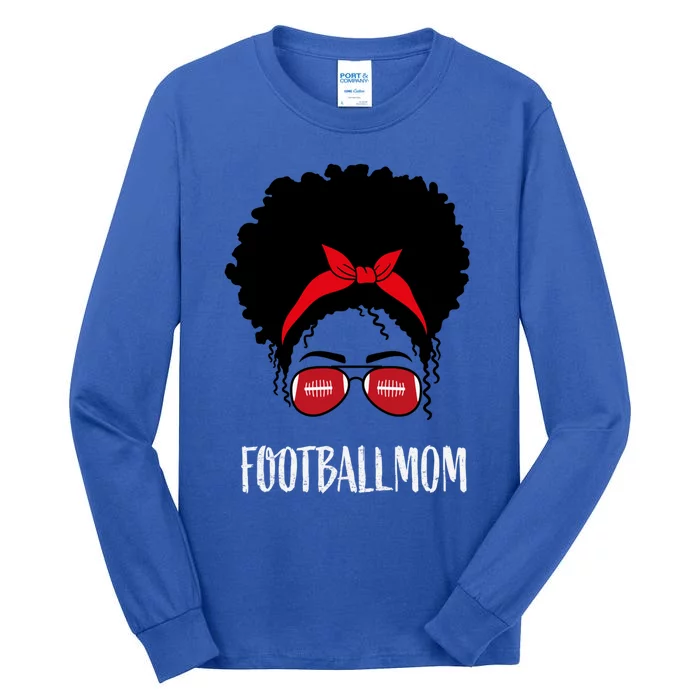 African American Football Mom Great Gift Tall Long Sleeve T-Shirt