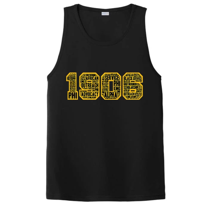 Alpha African Fraternity Hand Sign 1906 Words Performance Tank