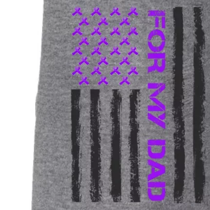 Alzheimer's Awareness For My Dad Support Flag Doggie 3-End Fleece Hoodie