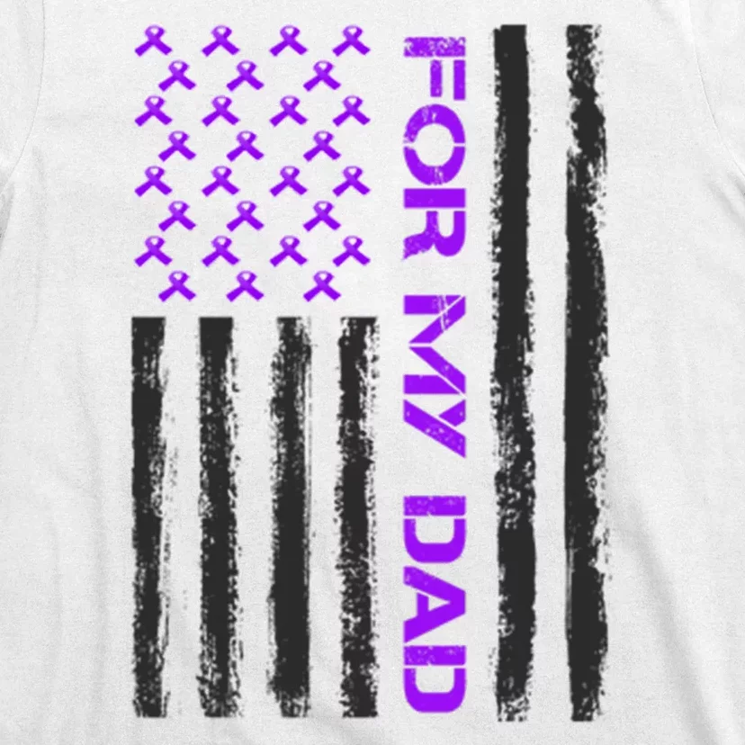 Alzheimer's Awareness For My Dad Support Flag T-Shirt