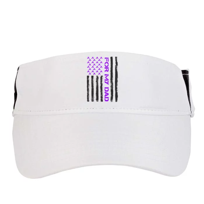 Alzheimer's Awareness For My Dad Support Flag Adult Drive Performance Visor