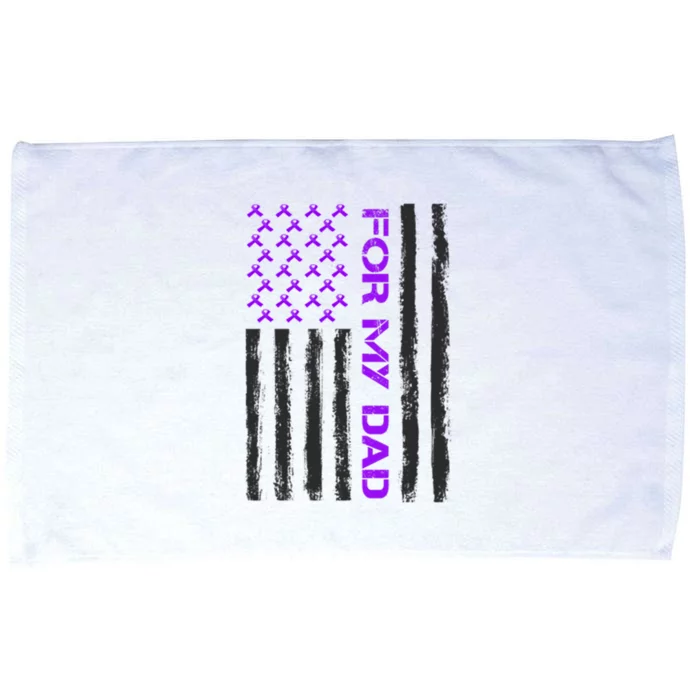 Alzheimer's Awareness For My Dad Support Flag Microfiber Hand Towel