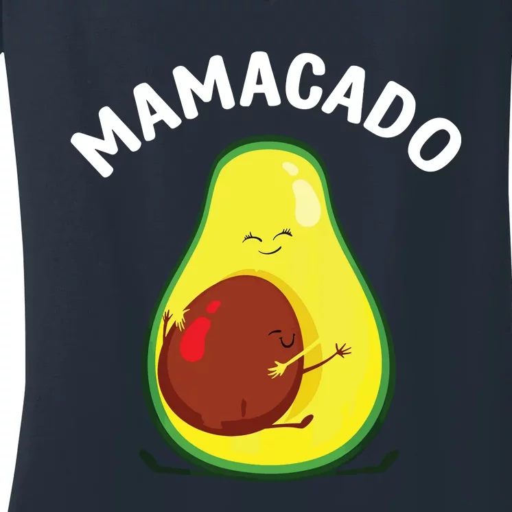 Avocado Art For Women Mama Mom Vegan Guacamole Avocado Lover Women's V-Neck T-Shirt