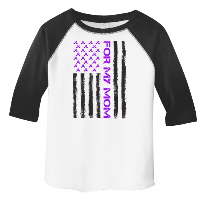 Alzheimer's Awareness For My Mom Support Flag Toddler Fine Jersey T-Shirt