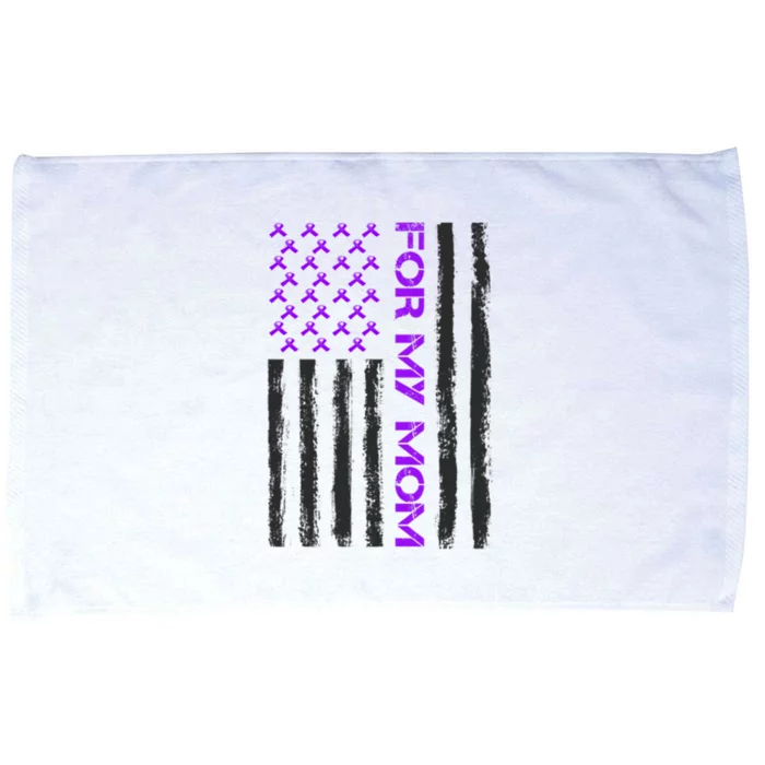 Alzheimer's Awareness For My Mom Support Flag Microfiber Hand Towel