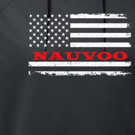 Alabama American Flag Nauvoo Usa Patriotic Souvenir Performance Fleece Hoodie