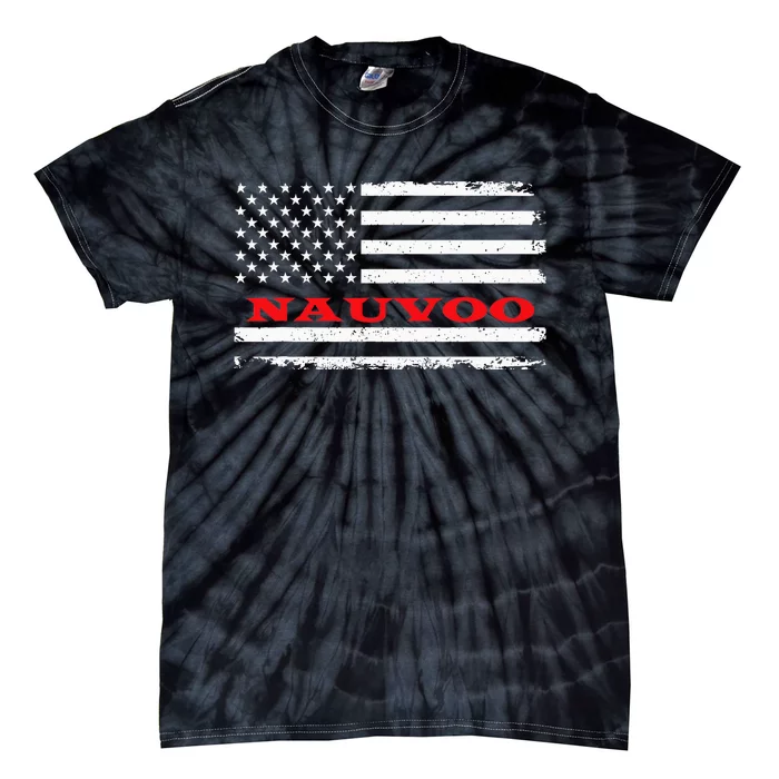 Alabama American Flag Nauvoo Usa Patriotic Souvenir Tie-Dye T-Shirt