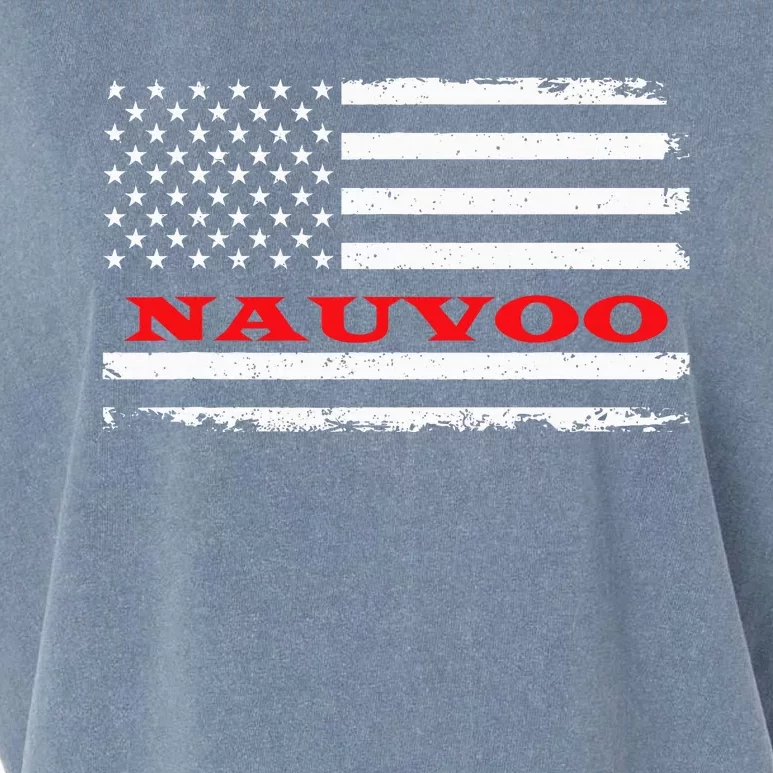 Alabama American Flag Nauvoo Usa Patriotic Souvenir Garment-Dyed Women's Muscle Tee