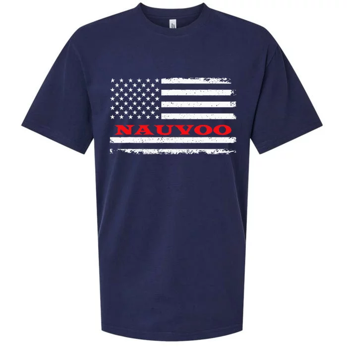 Alabama American Flag Nauvoo Usa Patriotic Souvenir Sueded Cloud Jersey T-Shirt